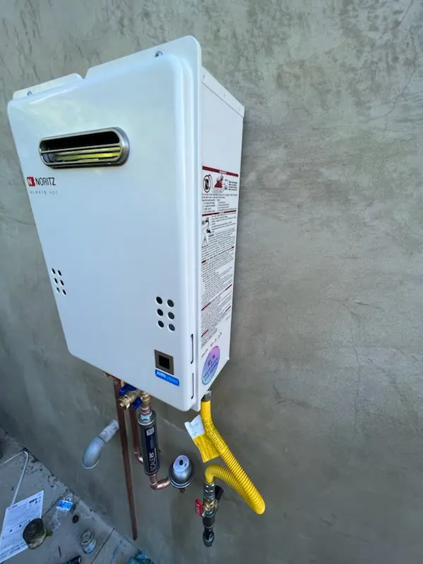 Tankless water heater installation for Preserve North homes